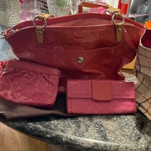 Coach Elegant hot pink Women's Handbag Set